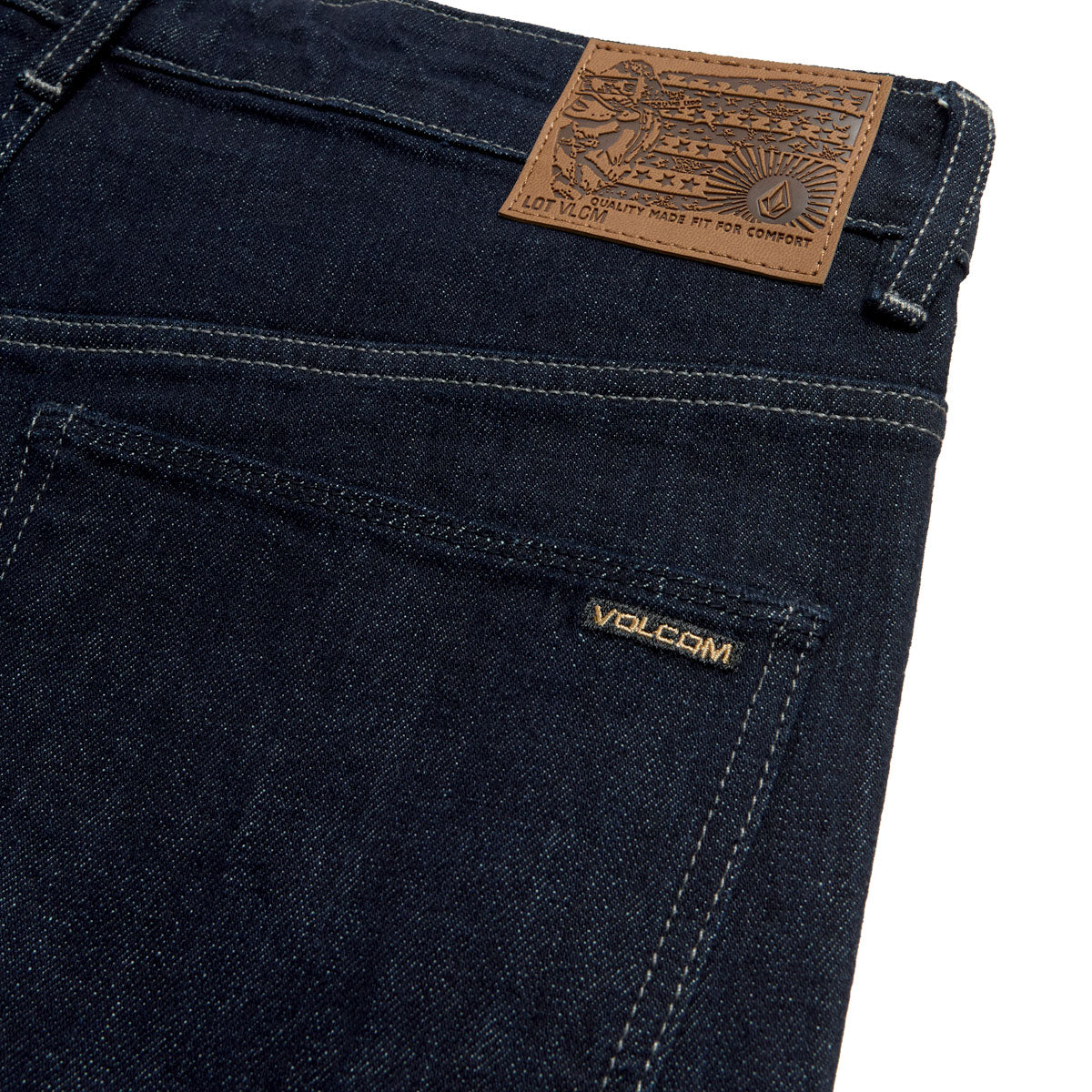 Volcom Fivedown Denim Jeans - Dark Rinse image 5
