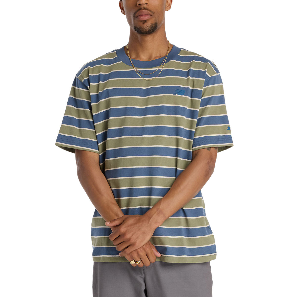 New Balance Numeric Thin Stripe T-Shirt - Blue image 2