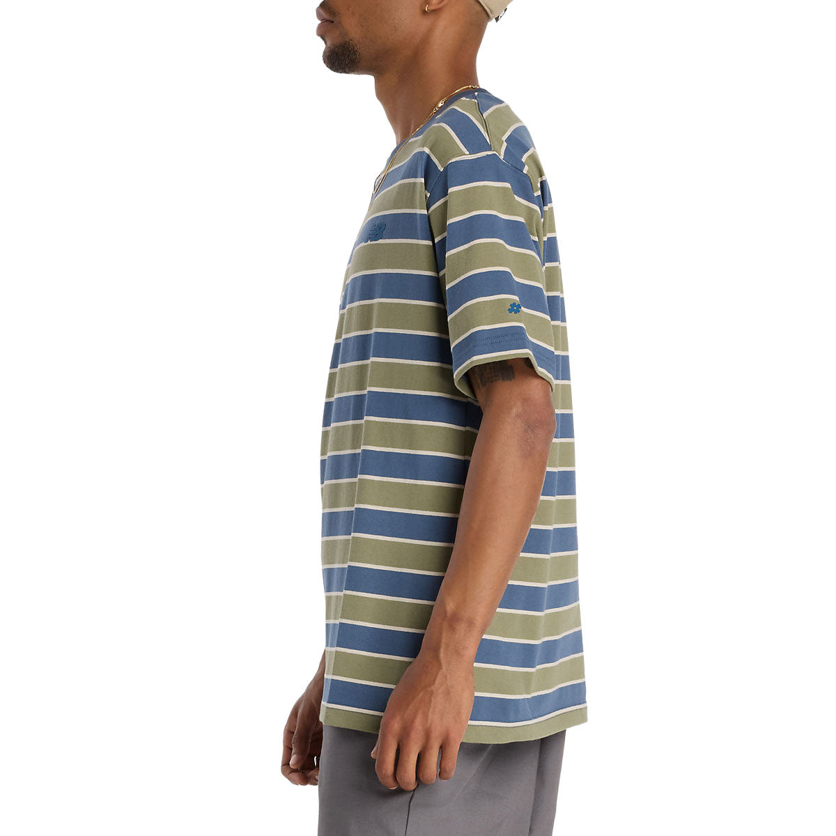 New Balance Numeric Thin Stripe T-Shirt - Blue image 3