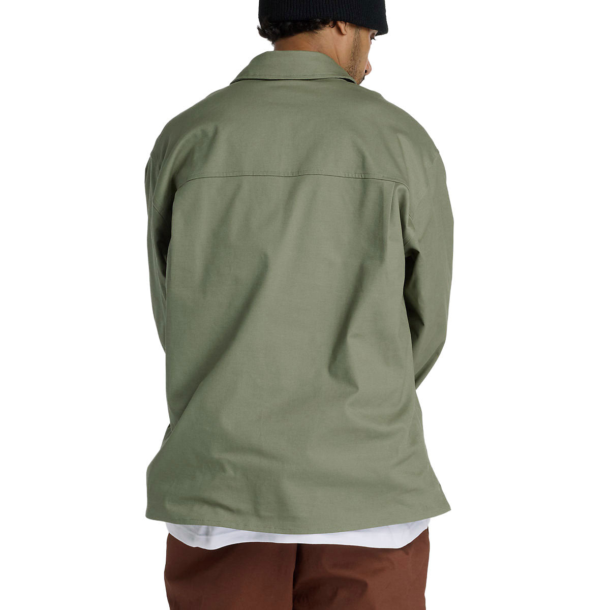 New Balance Numeric Button Up Long Sleeve Shirt - Dark Olive image 2