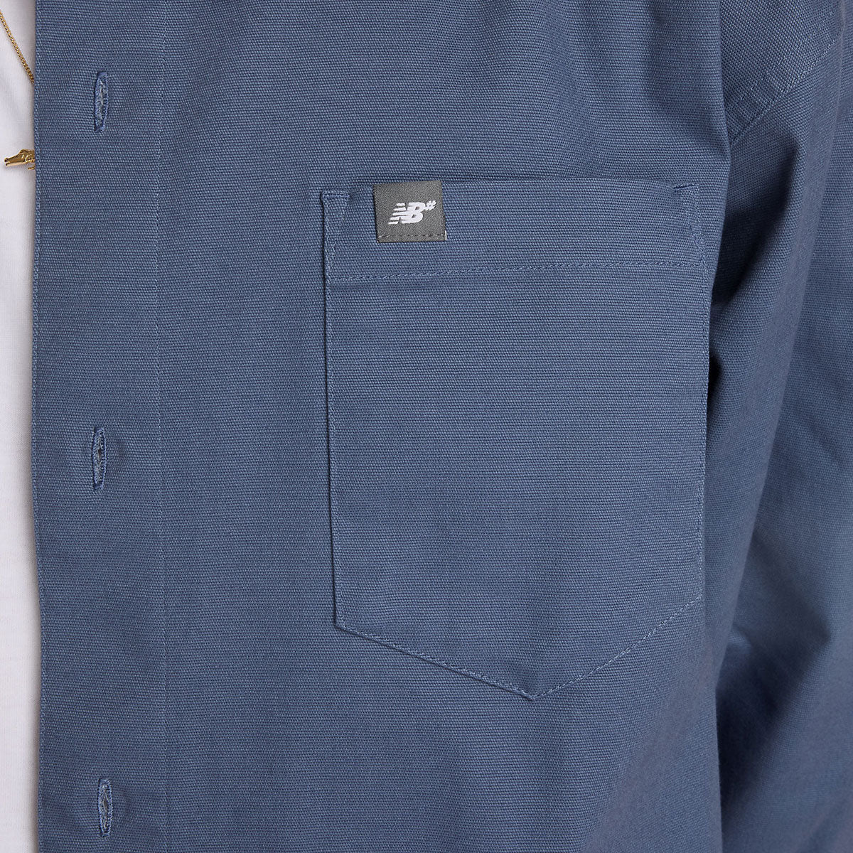 New Balance Numeric Button Up Long Sleeve Shirt - Blue image 4