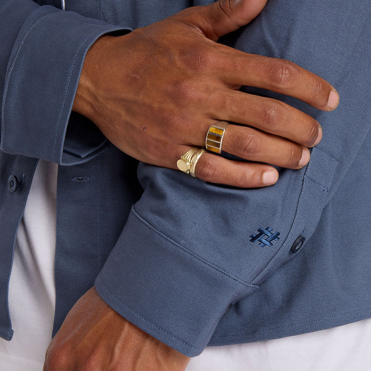 New Balance Numeric Button Up Long Sleeve Shirt - Blue image 5