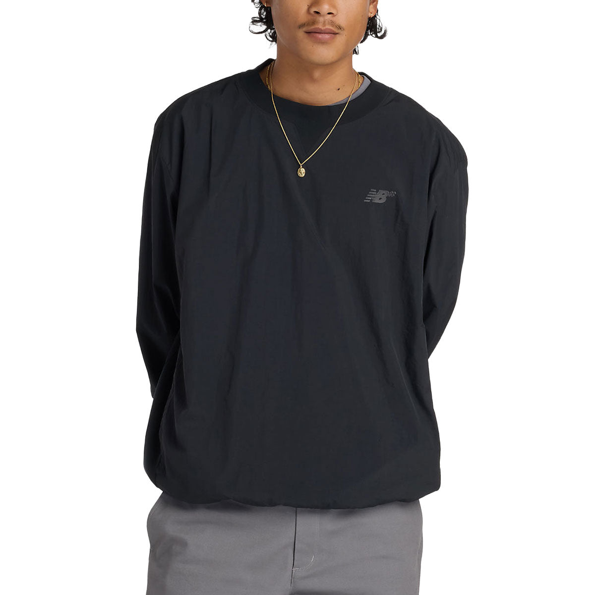 New Balance Numeric Woven Crew Sweatshirt - Black image 1