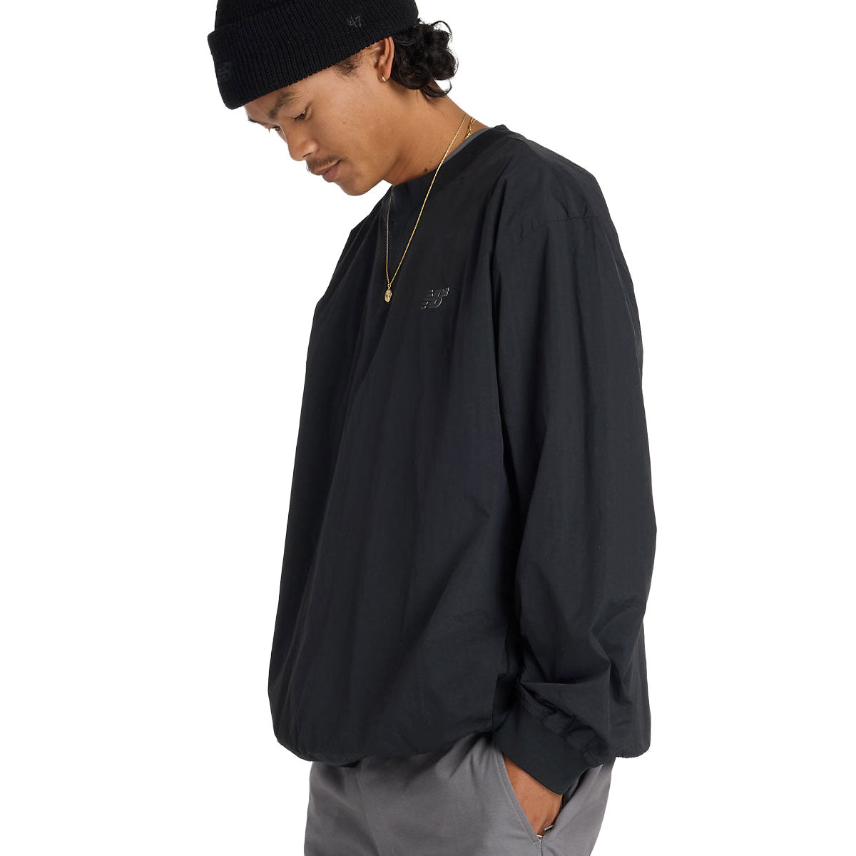 New Balance Numeric Woven Crew Sweatshirt - Black image 3