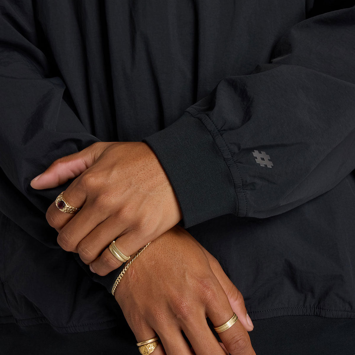 New Balance Numeric Woven Crew Sweatshirt - Black image 5