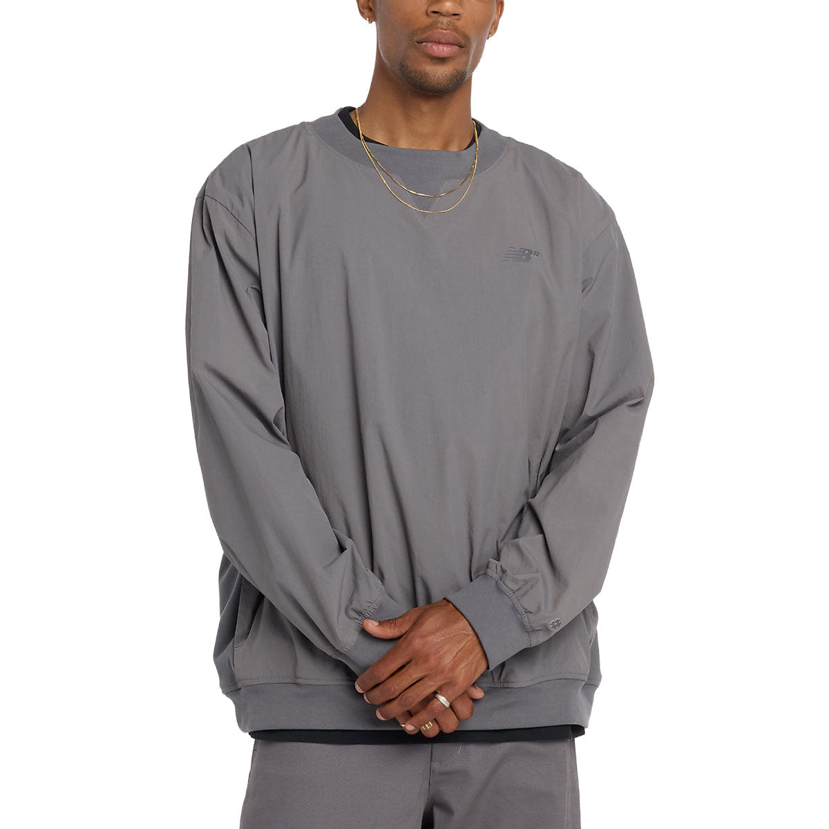New Balance Numeric Woven Crew Sweatshirt - Castlerock image 1