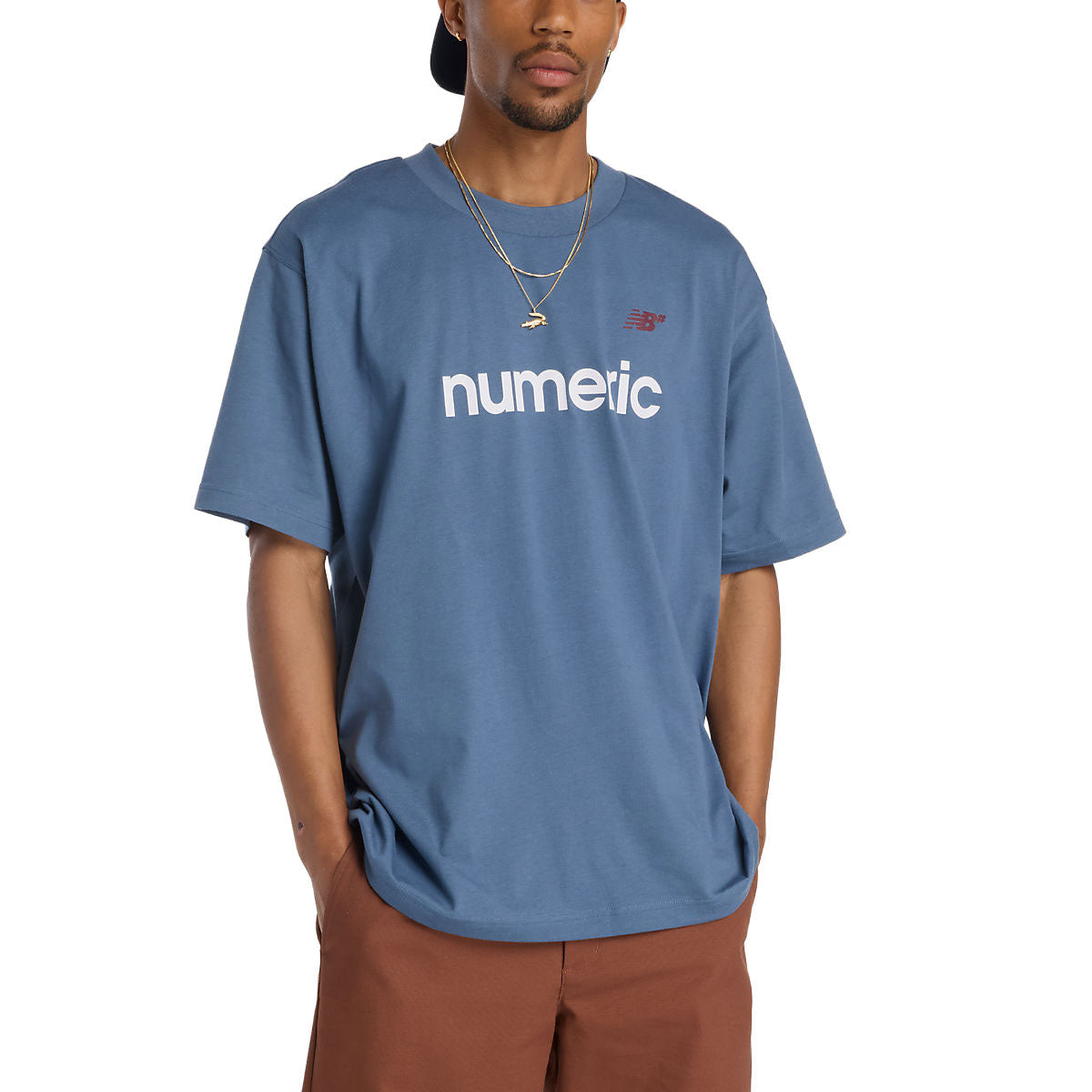 New Balance Numeric Linear Logo T-Shirt - Blue image 2