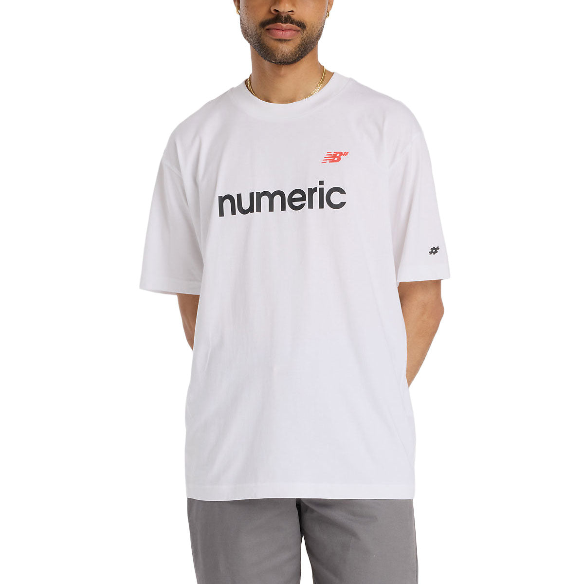 New Balance Numeric Linear Logo T-Shirt - White image 2