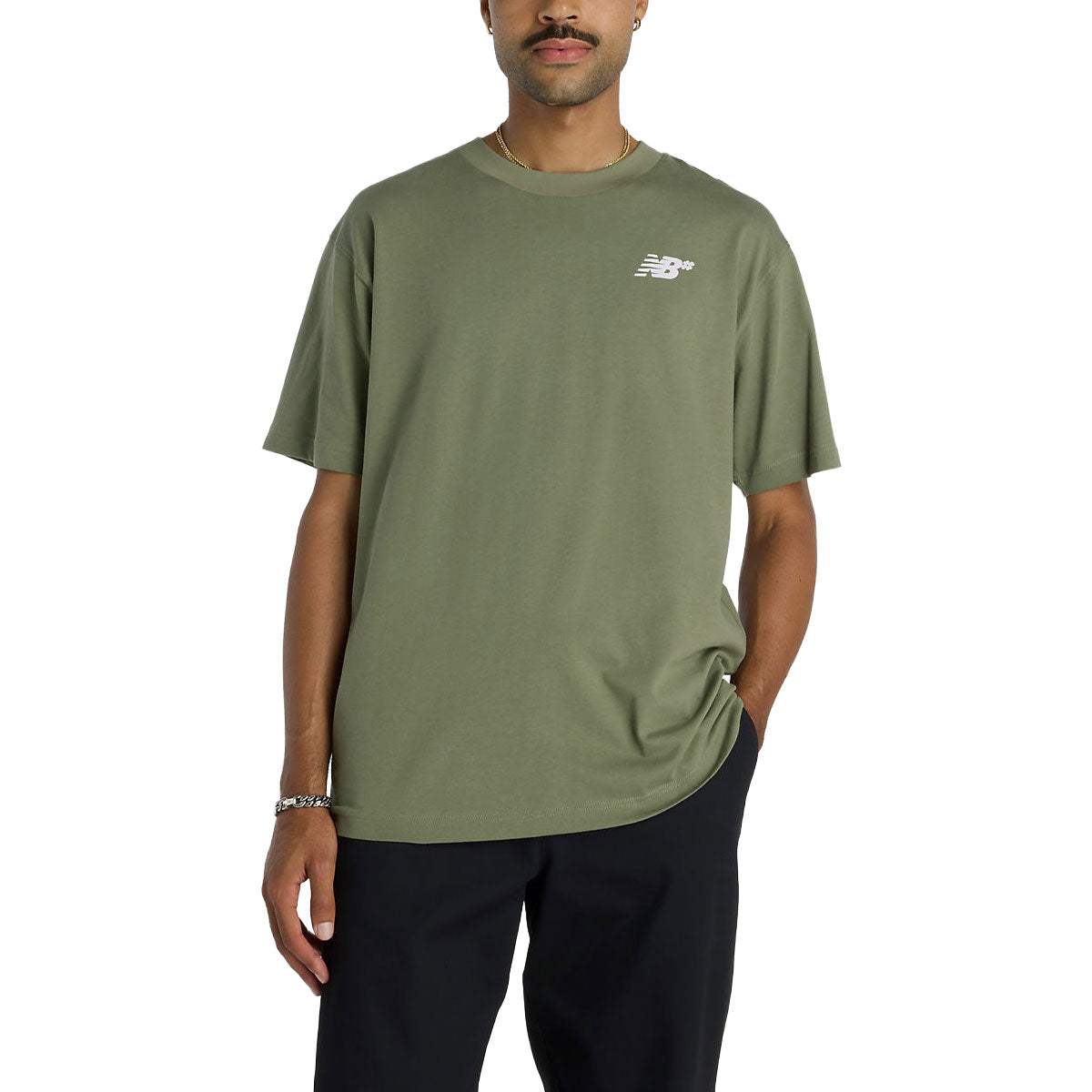New Balance Numeric Small Logo T-Shirt - Dark Olive image 2
