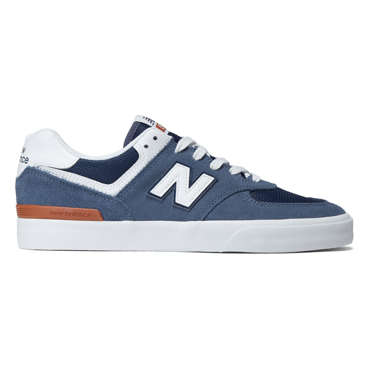New Balance 574 Vulc Shoes - Blue/White image 1