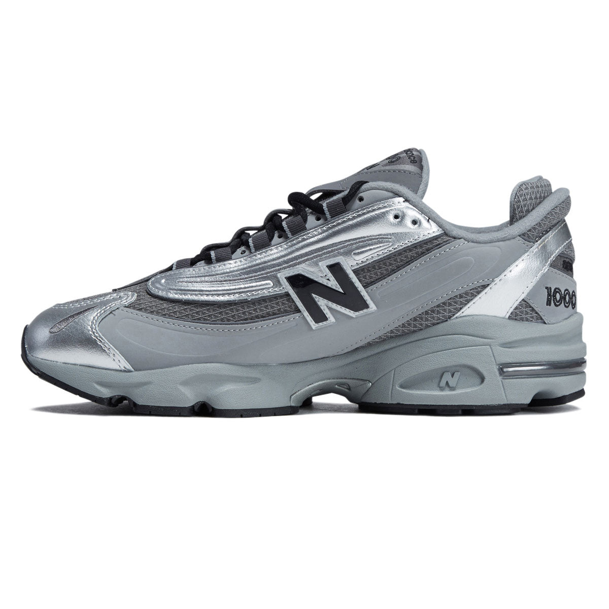 New Balance 1000 Shoes - Silver Metallic/Slate Grey image 2