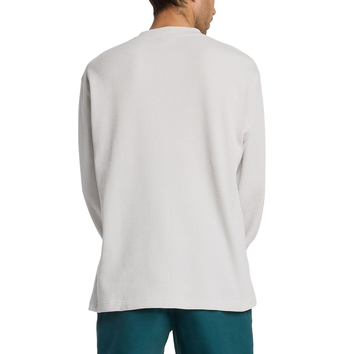 New Balance Numeric Waffle Knit Long Sleeve Henley Shirt - Grey Matter image 2