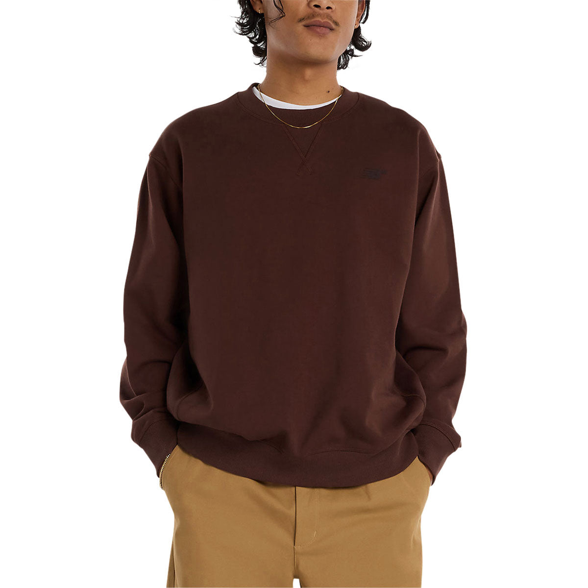 New Balance Numeric French Terry Sweatshirt - Pumpernickel image 1