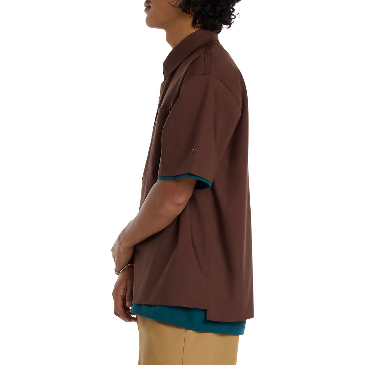 New Balance Numeric Button Up Shirt - Pumpernickel image 3