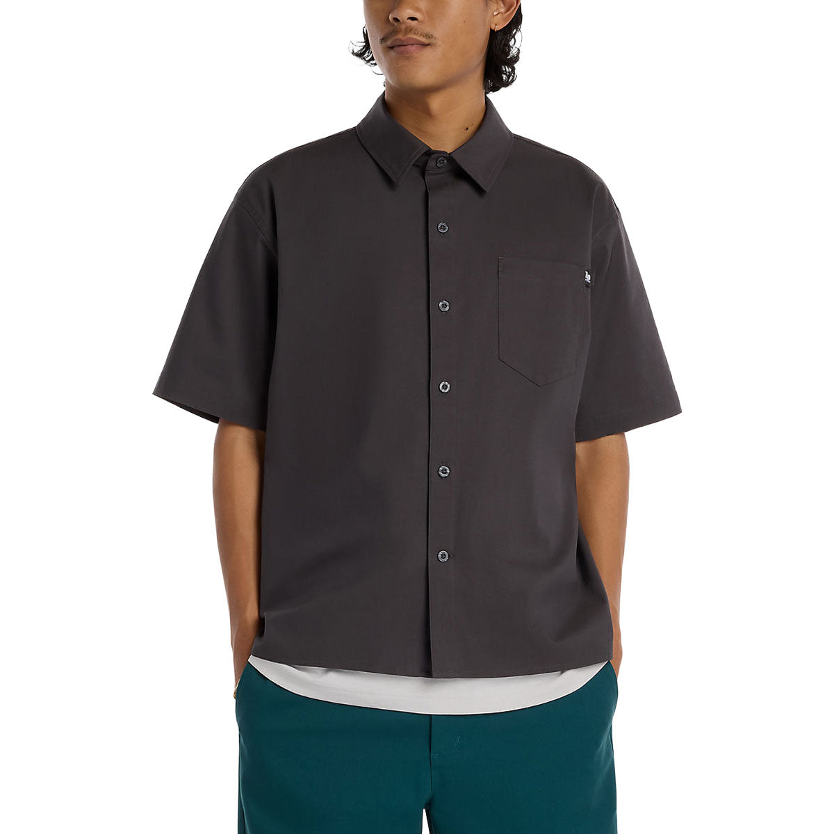 New Balance Numeric Button Up Shirt - Faded Black image 1