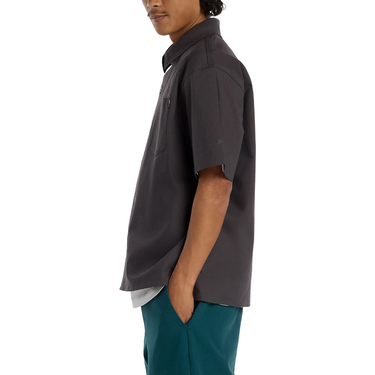 New Balance Numeric Button Up Shirt - Faded Black image 3