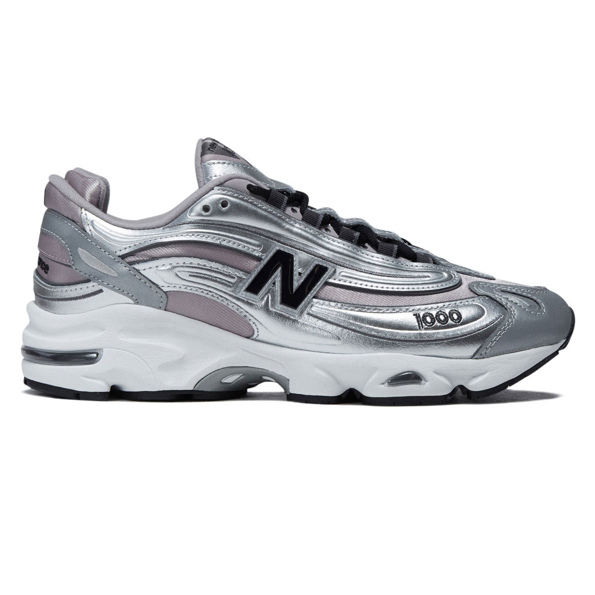 New Balance 1000 Shoes - Silver Metallic/Truffle Salt image 1