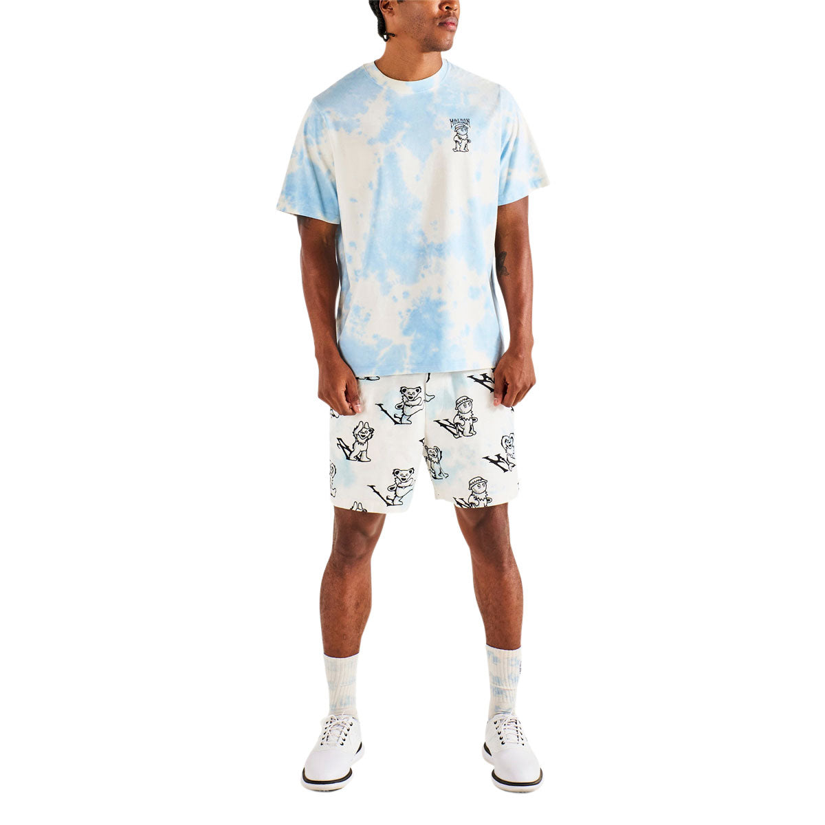 Malbon x Grateful Dead Bermuda Alphebet T-Shirt - Light Blue image 4