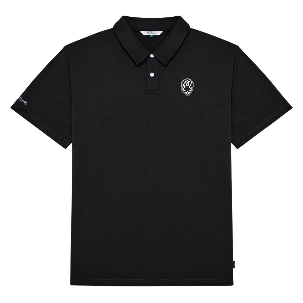 Malbon x Grateful Dead Fairway Stealie Polo Shirt - Black image 1