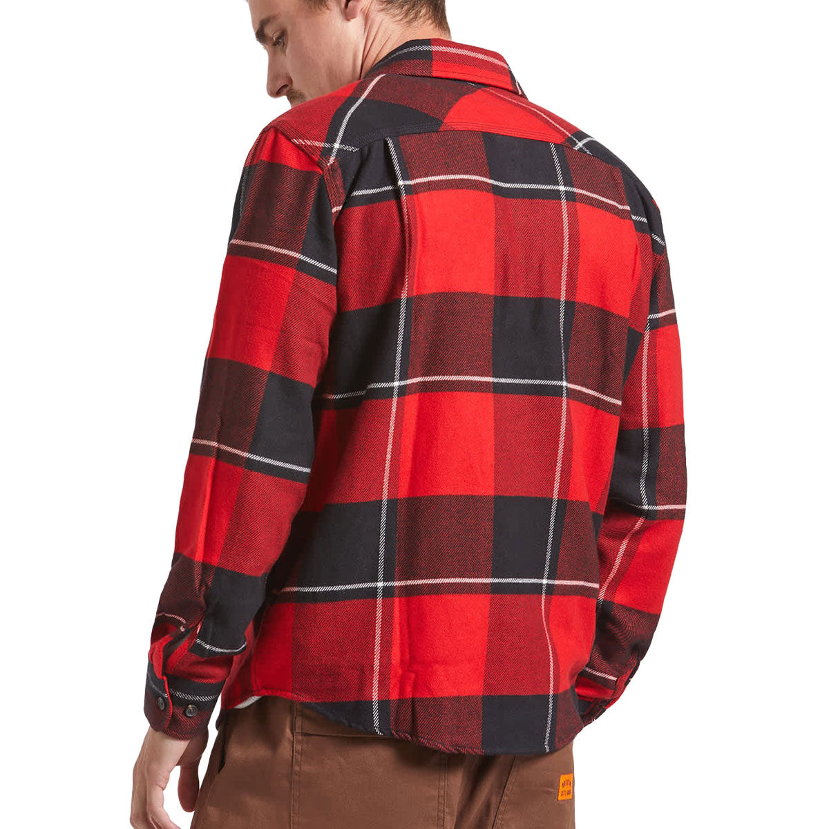 Brixton Bowery Long Sleeve Shirt - Black/Adrenaline Rush/Off White image 2