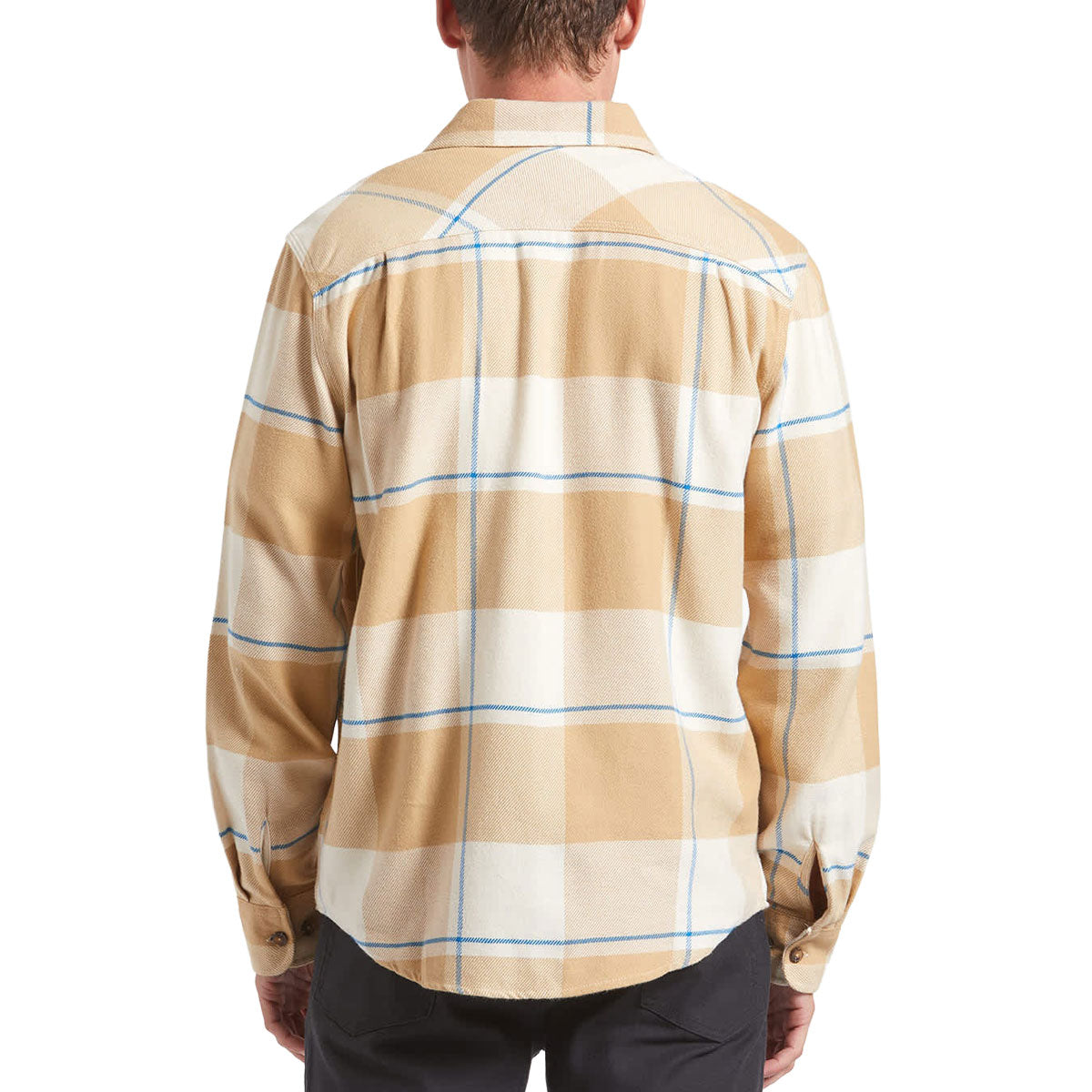 Brixton Bowery Long Sleeve Shirt - Whitecap/Sand/Cyber Blue image 2
