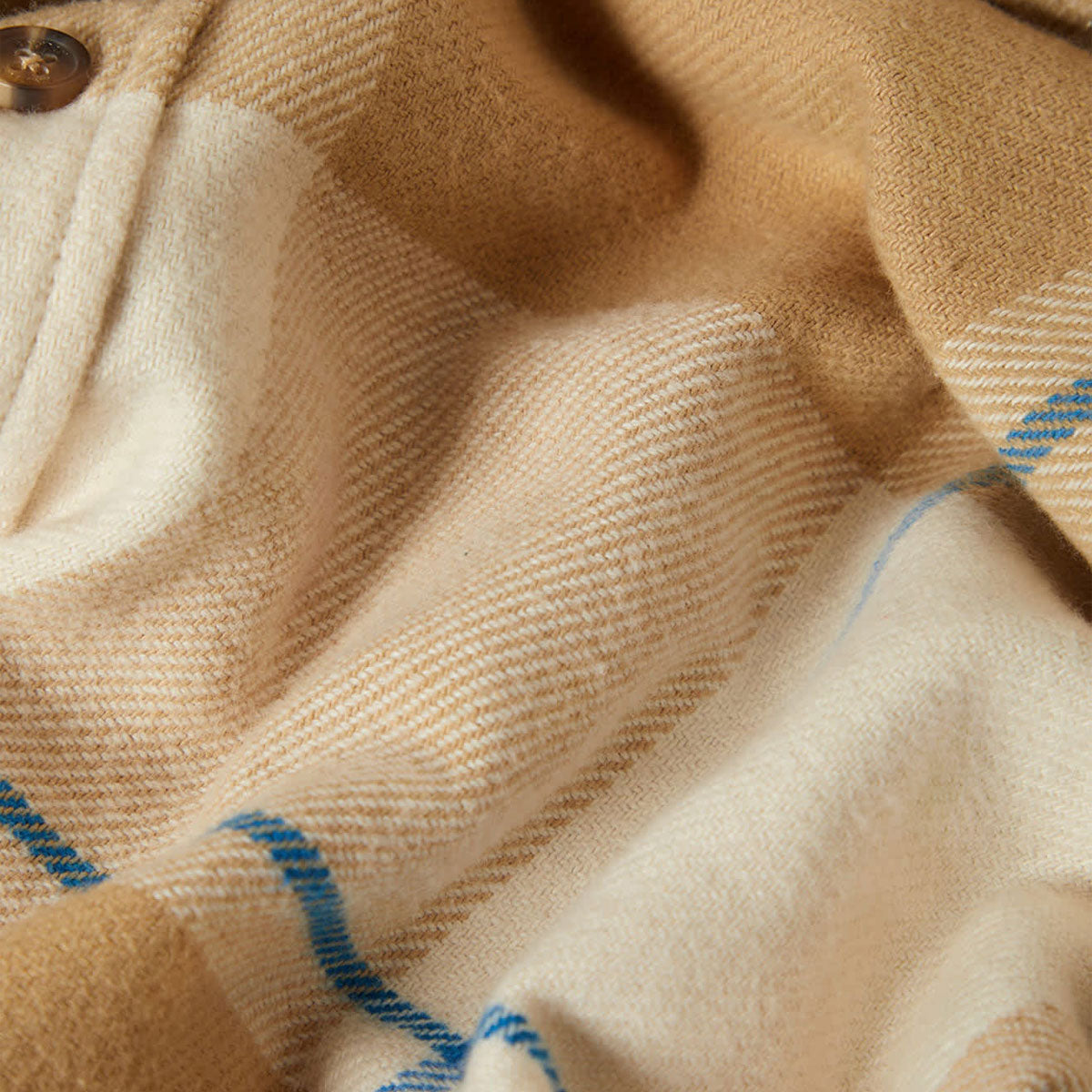 Brixton Bowery Long Sleeve Shirt - Whitecap/Sand/Cyber Blue image 4