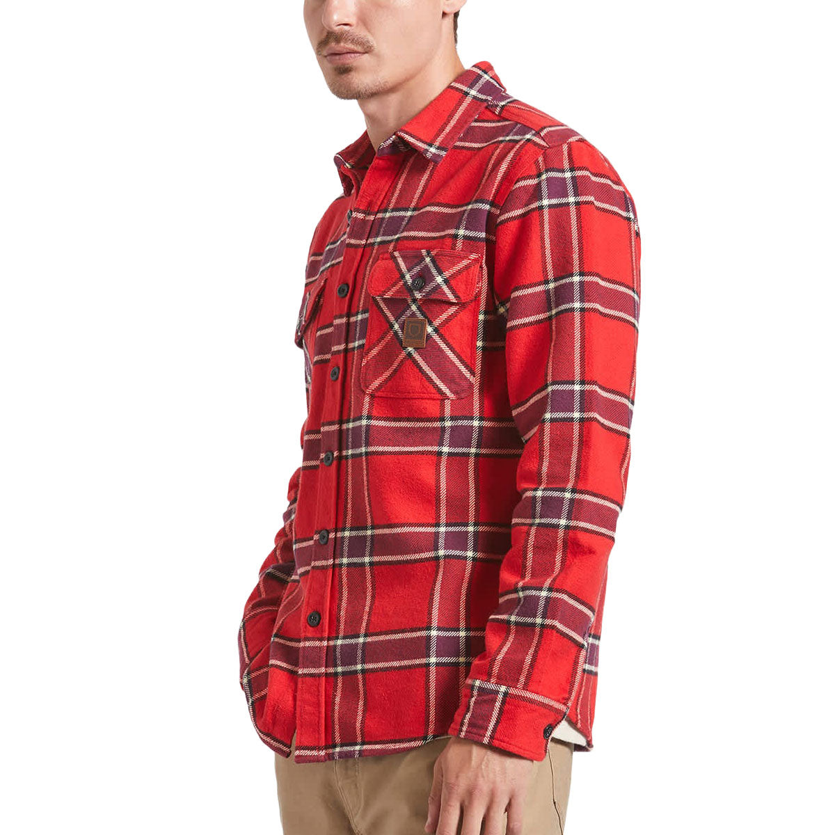Brixton Bowery Heavyweight Flannel Shirt - Adrenaline Rush image 3