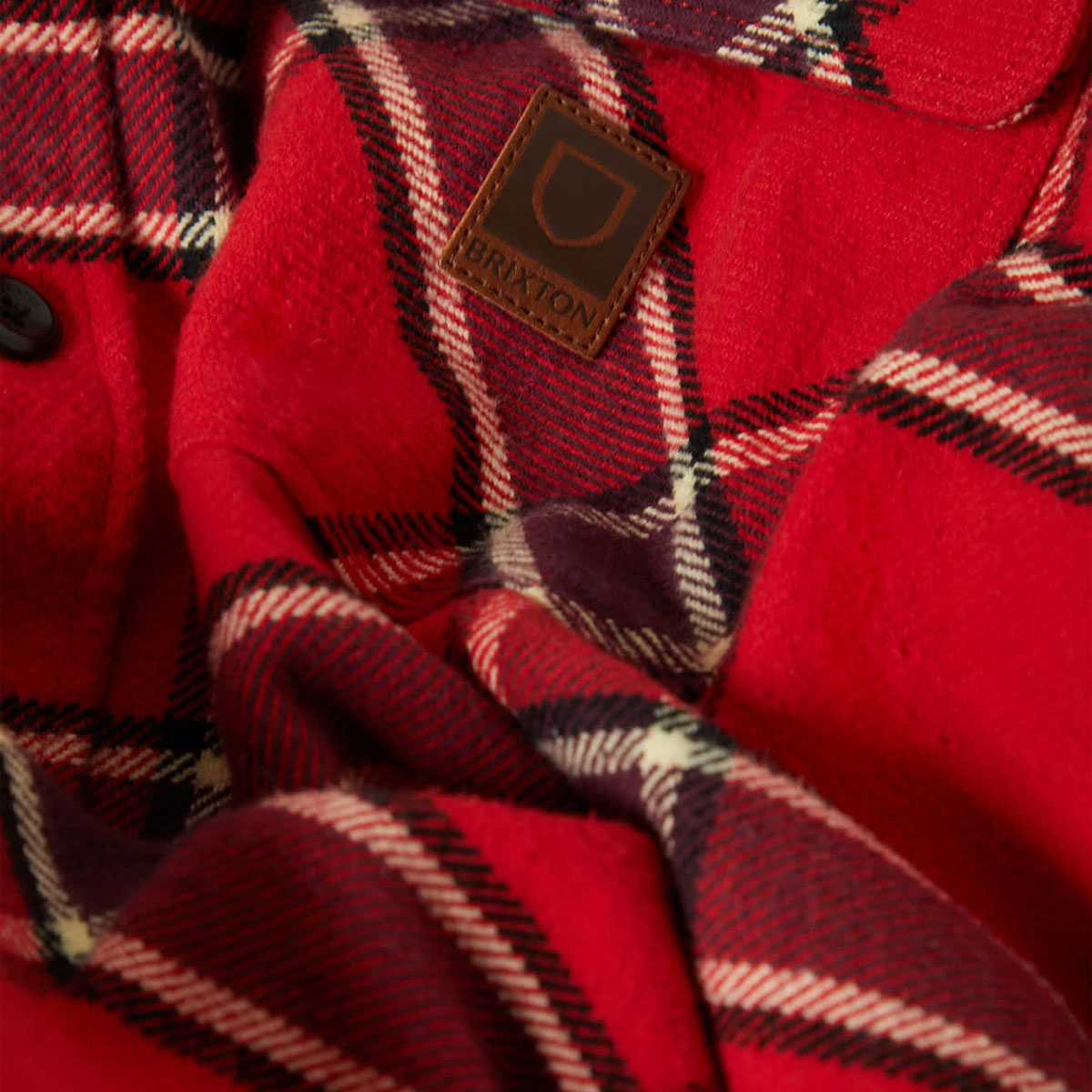 Brixton Bowery Heavyweight Flannel Shirt - Adrenaline Rush image 5