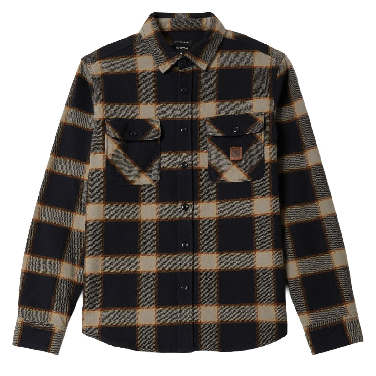 Brixton Bowery Heavyweight Flannel Shirt - Black/Cream image 4