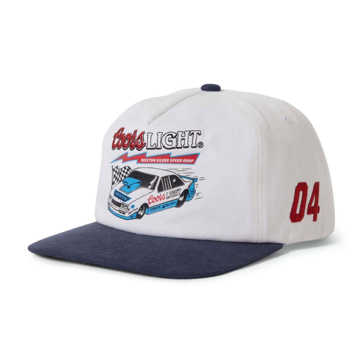Brixton x Coors Light Blower Mp Snapback Hat - White/Coors Navy image 1