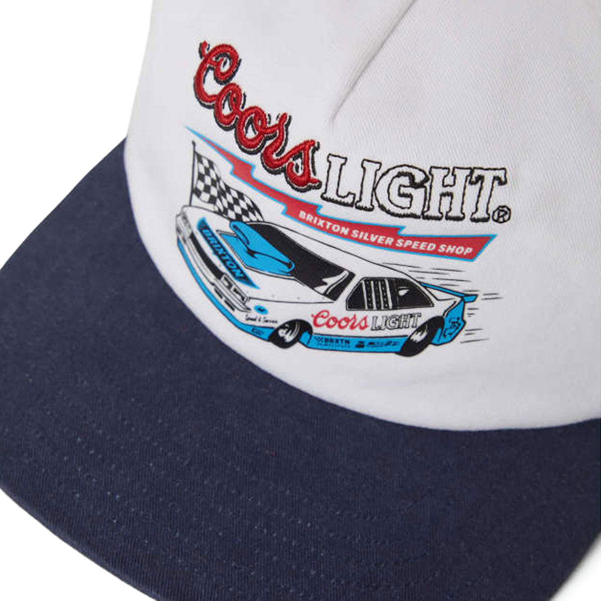 Brixton x Coors Light Blower Mp Snapback Hat - White/Coors Navy image 3