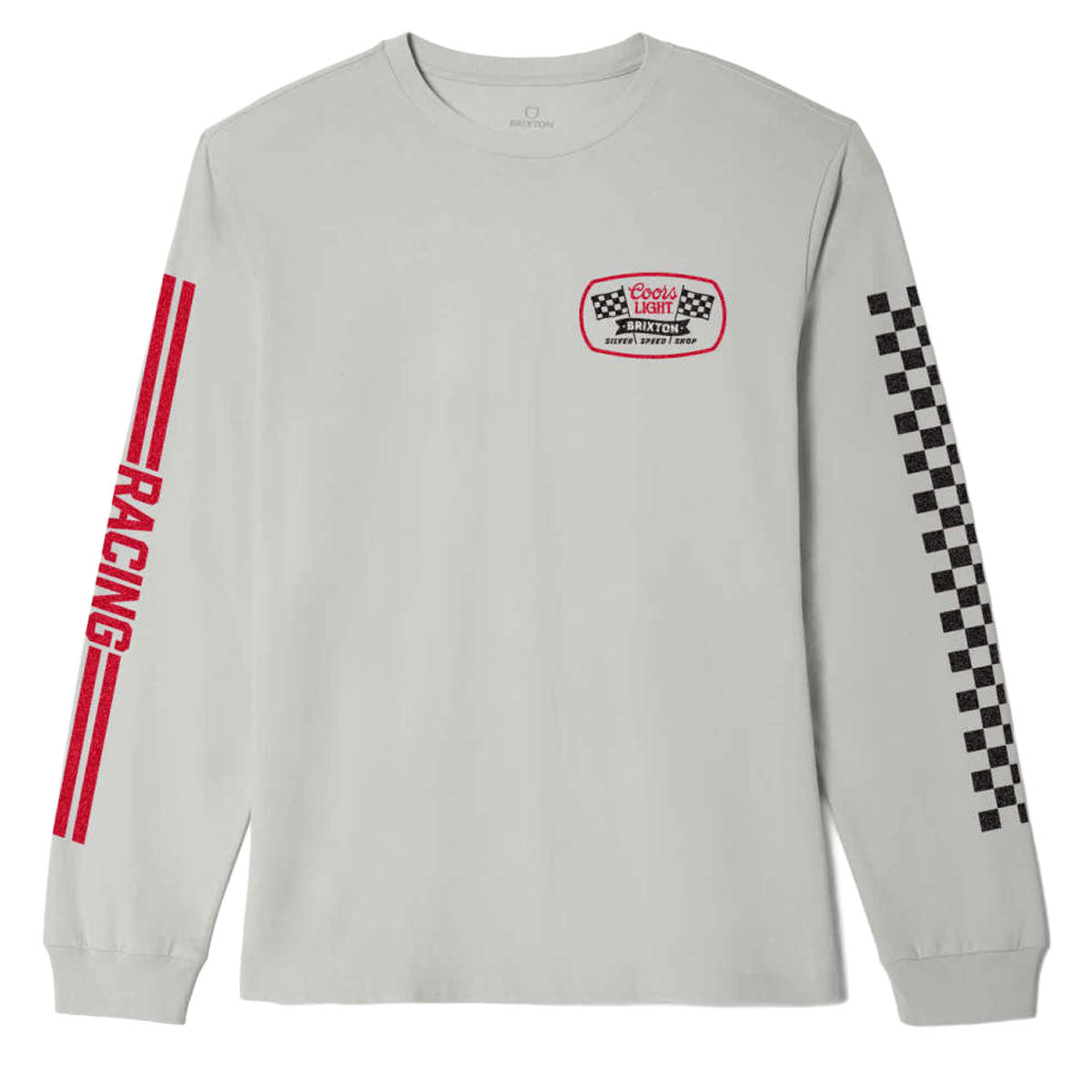 Brixton x Coors Light Pit Stop Long Sleeve T-Shirt - Silver image 1