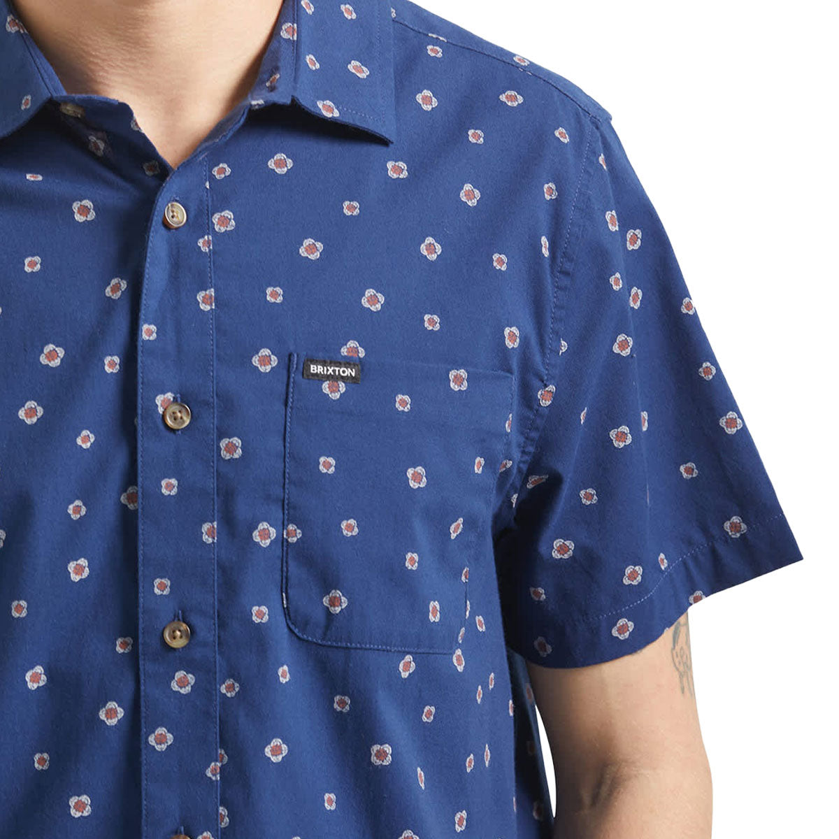 Brixton Charter Print Shirt - Midnight Blue Geo image 4