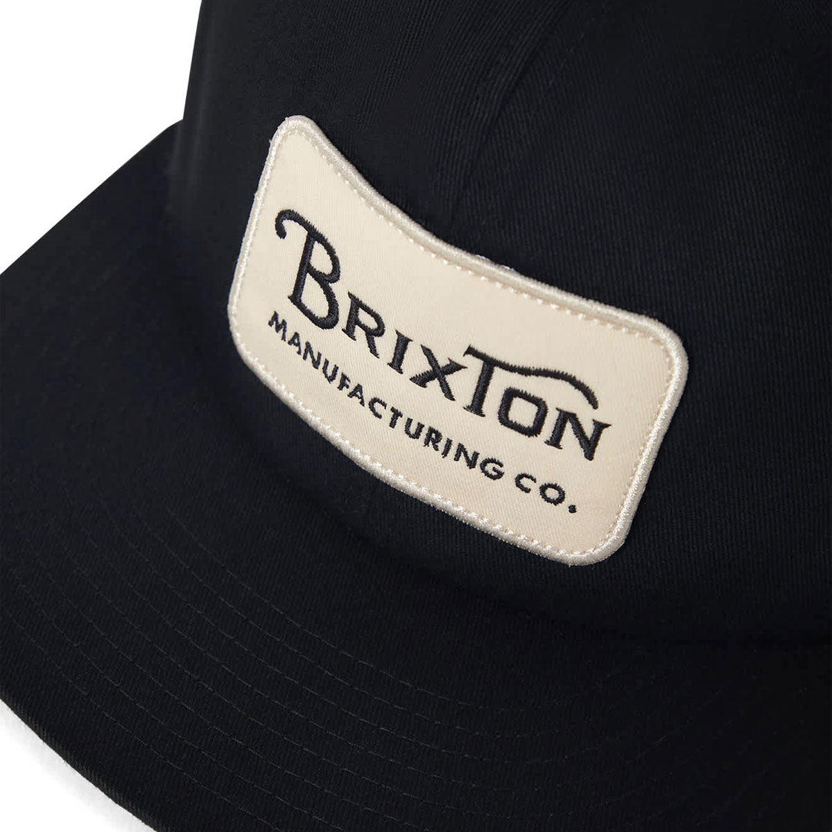 Brixton Grade HP Snapback Hat - Black/Off White image 3