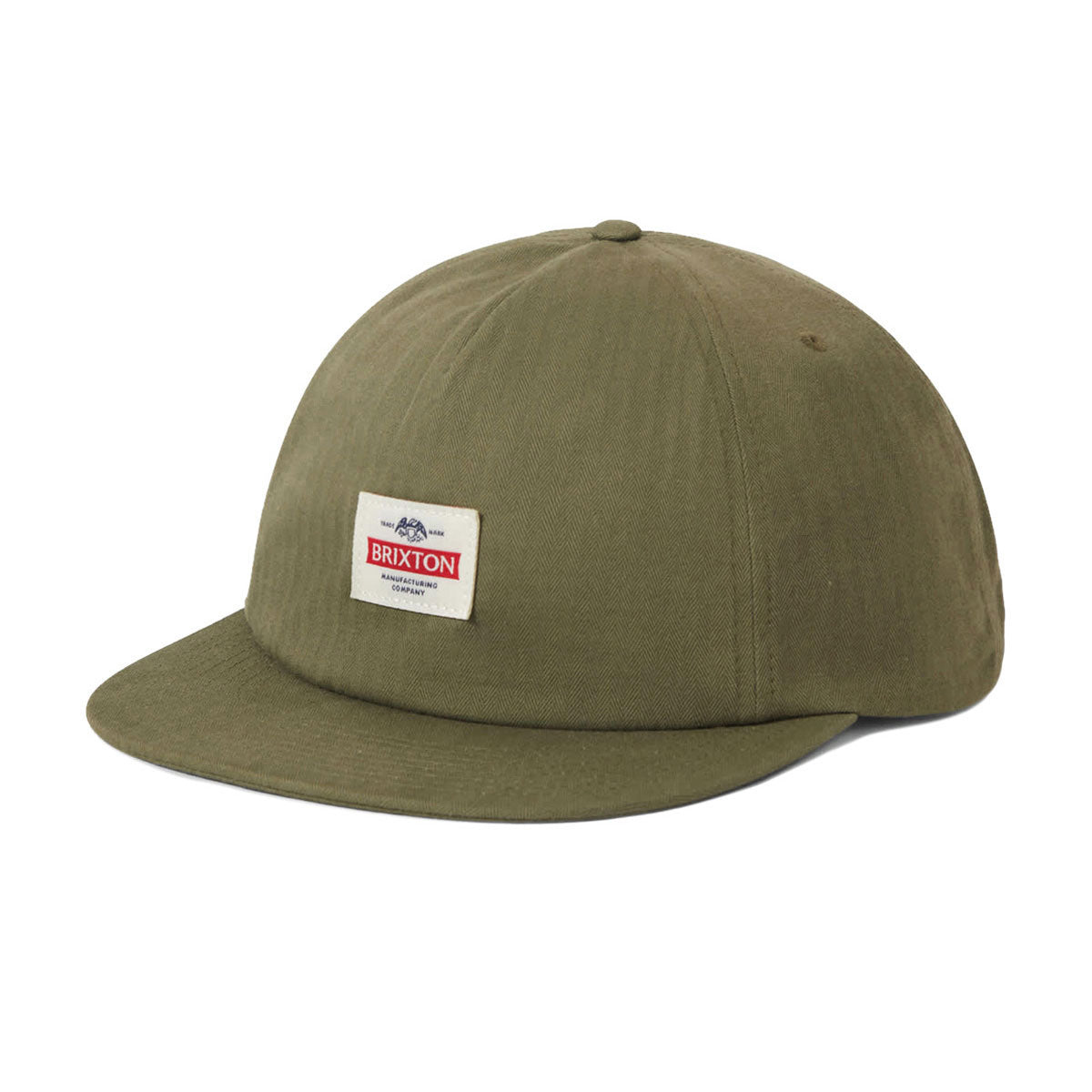 Brixton Pinnacle MP Snapback Hat - Washed Olive Green image 1