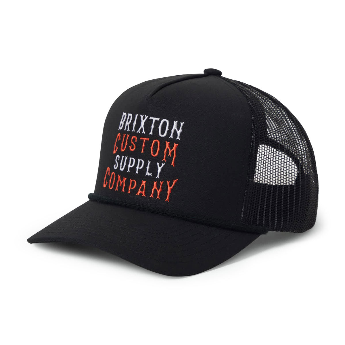 Brixton Wheaton C Netplus MP Trucker Hat - Black/Black image 1