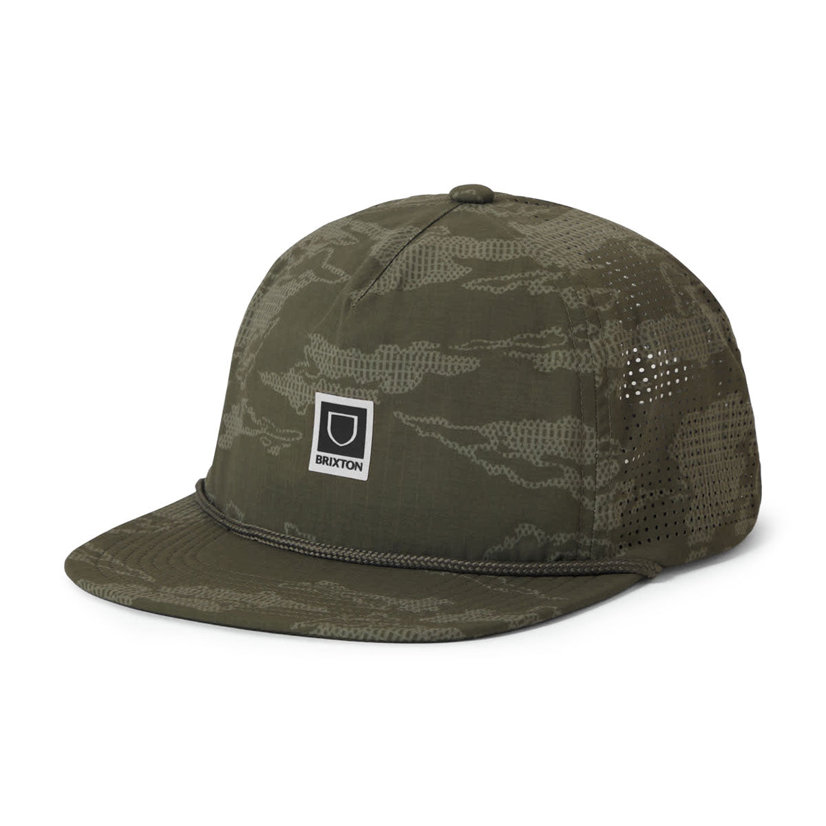 Brixton Journey MP Performance Snapback Hat - Olive Tiger Camo image 1