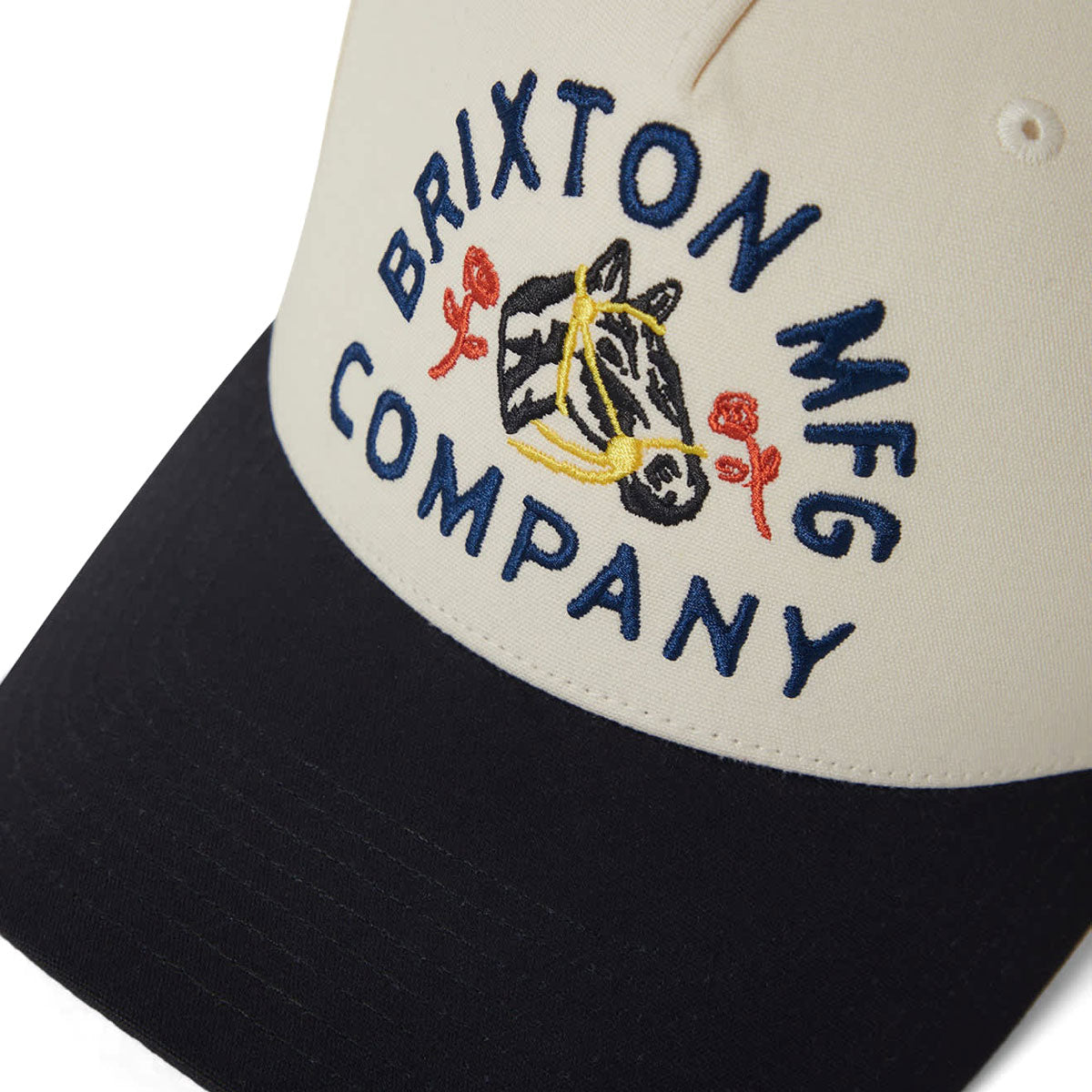 Brixton Trophy Horse C Netplus MP Snapback Hat - Black/Off White image 3