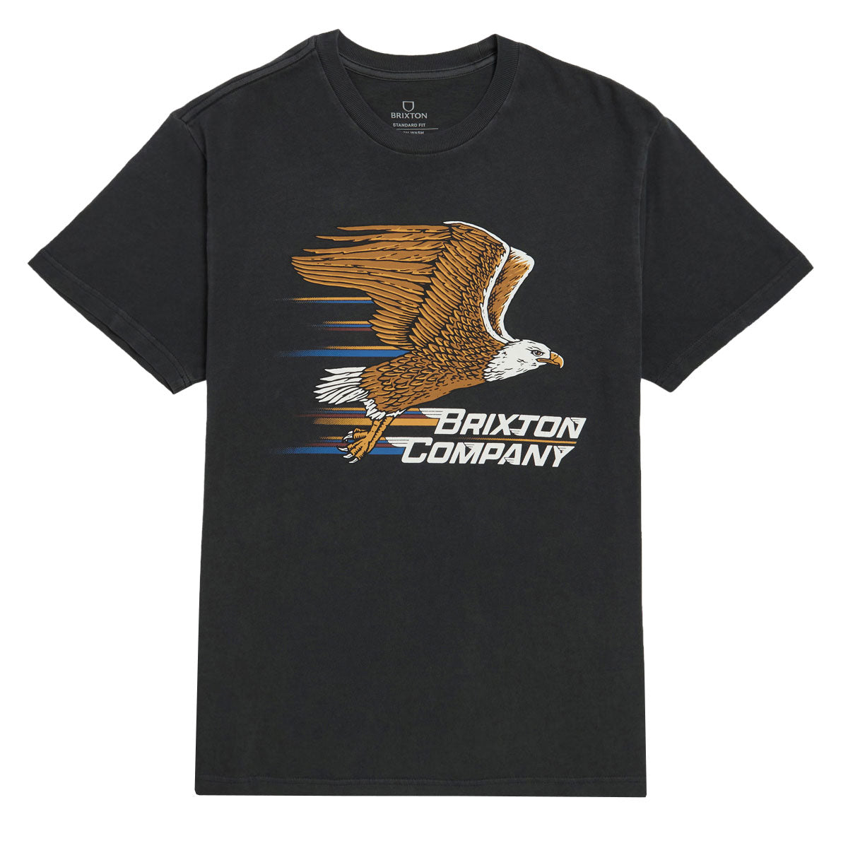 Brixton Free T-Shirt - Black Worn Wash image 1