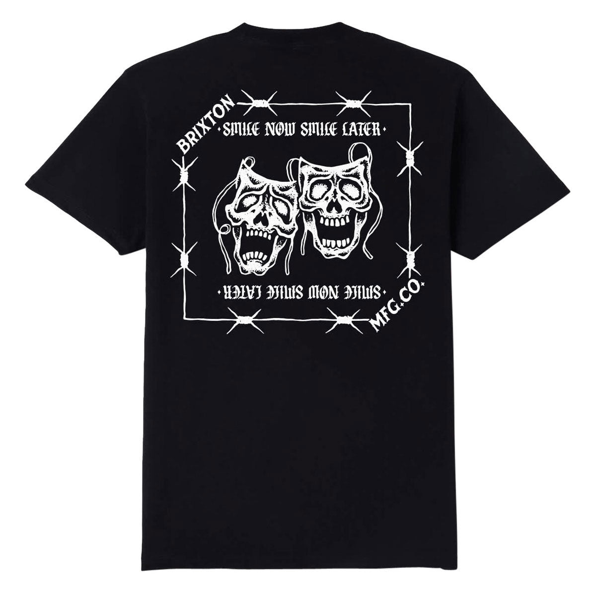 Brixton Smile Always T-Shirt - Black Worn Wash image 1