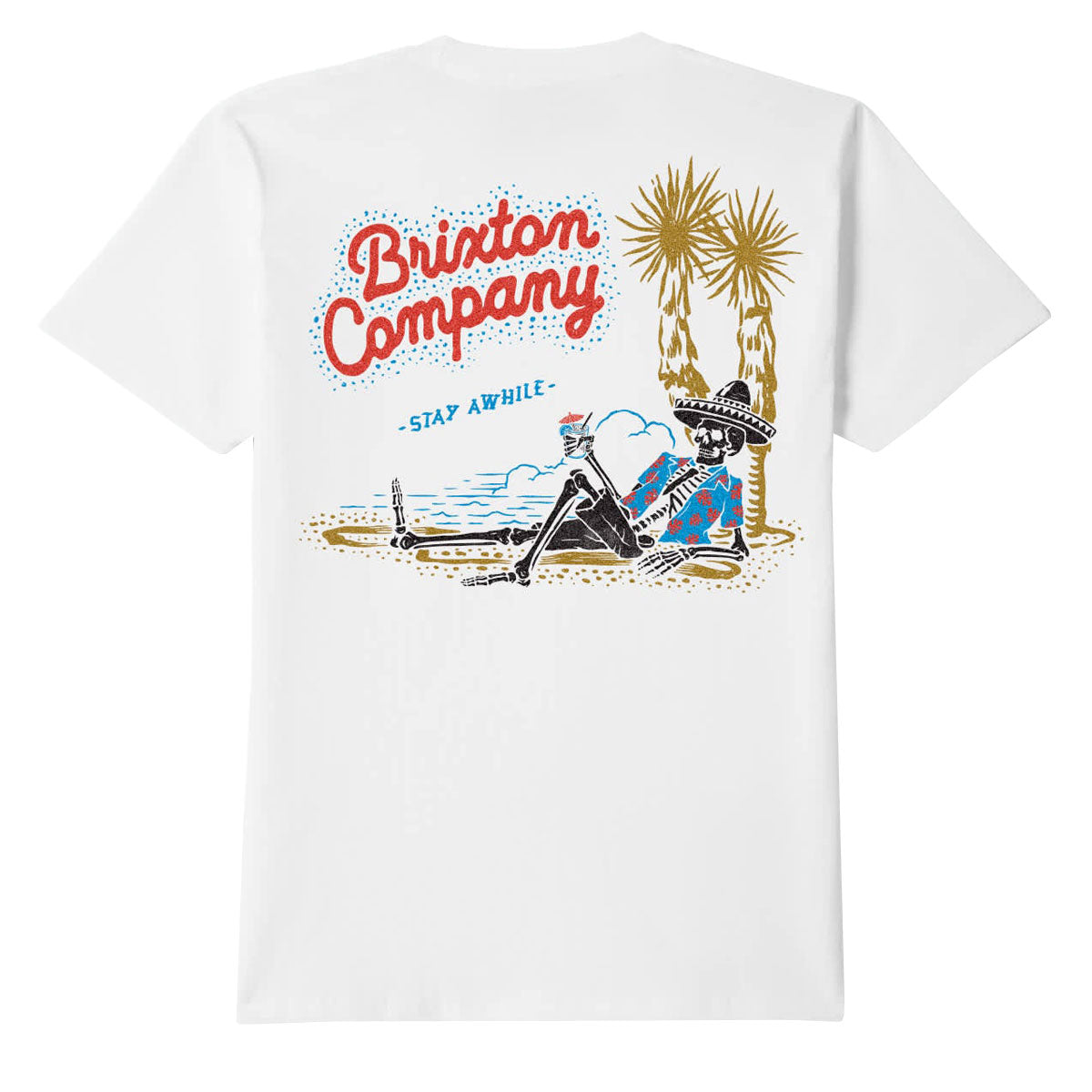 Brixton Stay While T-Shirt - White image 1