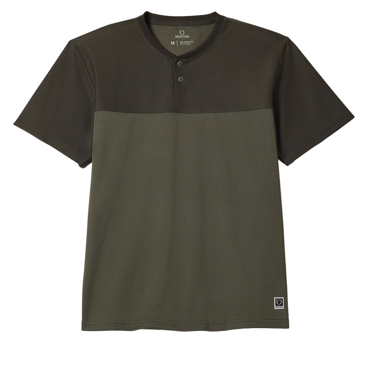 Brixton Journey Henley Shirt - Dark Olive image 1