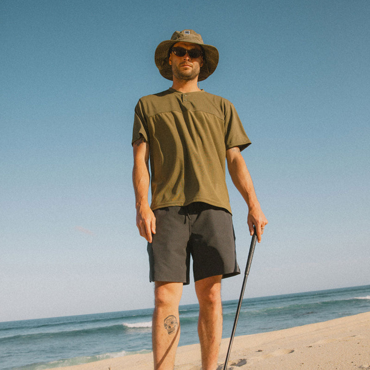 Brixton Journey Henley Shirt - Dark Olive image 5