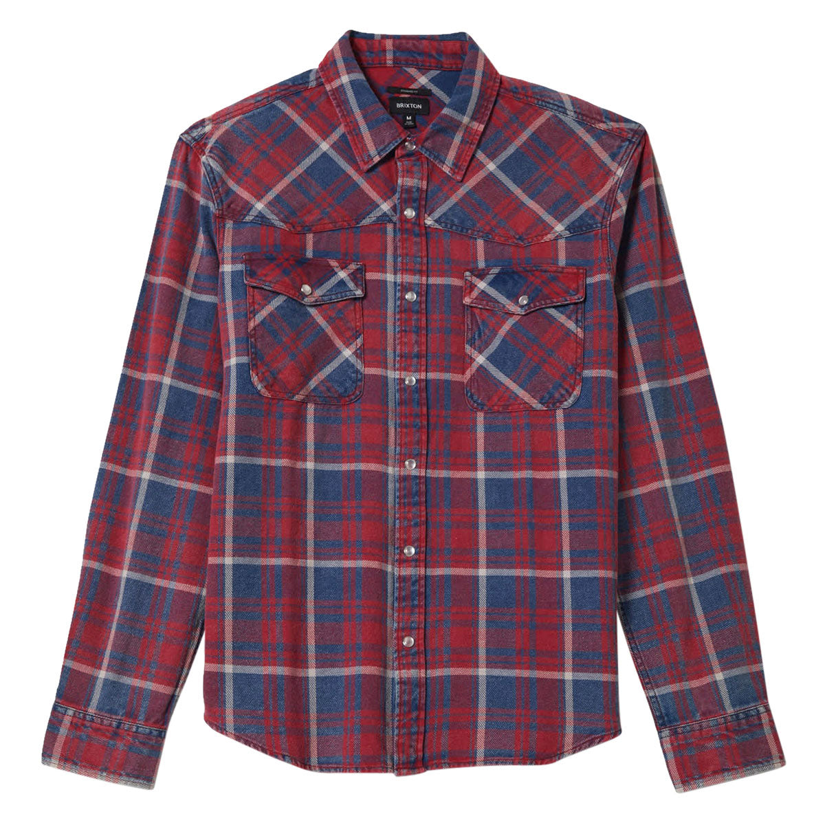Brixton Waylon Lightweight Long Sleeve Over Shirt - Denim Plaid image 4