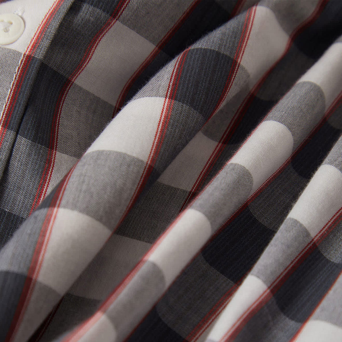 Brixton Cru Plaid Shirt - Black/Off White/Red image 3