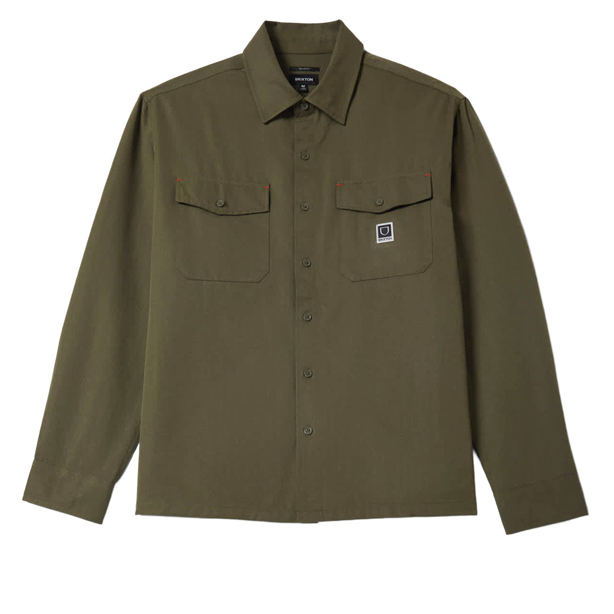 Brixton Journey Lightweight Long Sleeve Shirt - Dark Olive image 1
