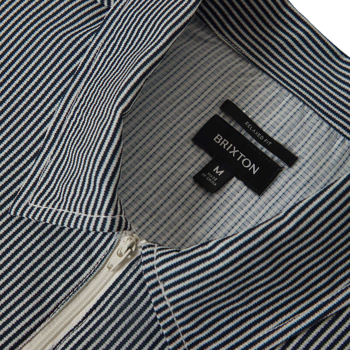 Brixton Journey Lightweight Shirt - Navy/White Stripe image 5