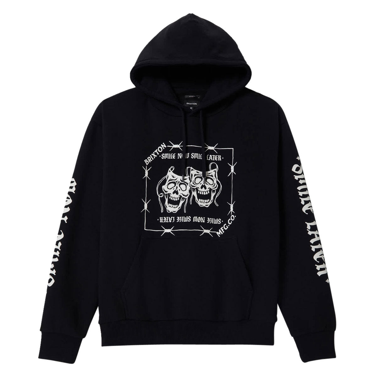 Brixton Smile Always Relaxed Hoodie - Black Worn Wash image 1