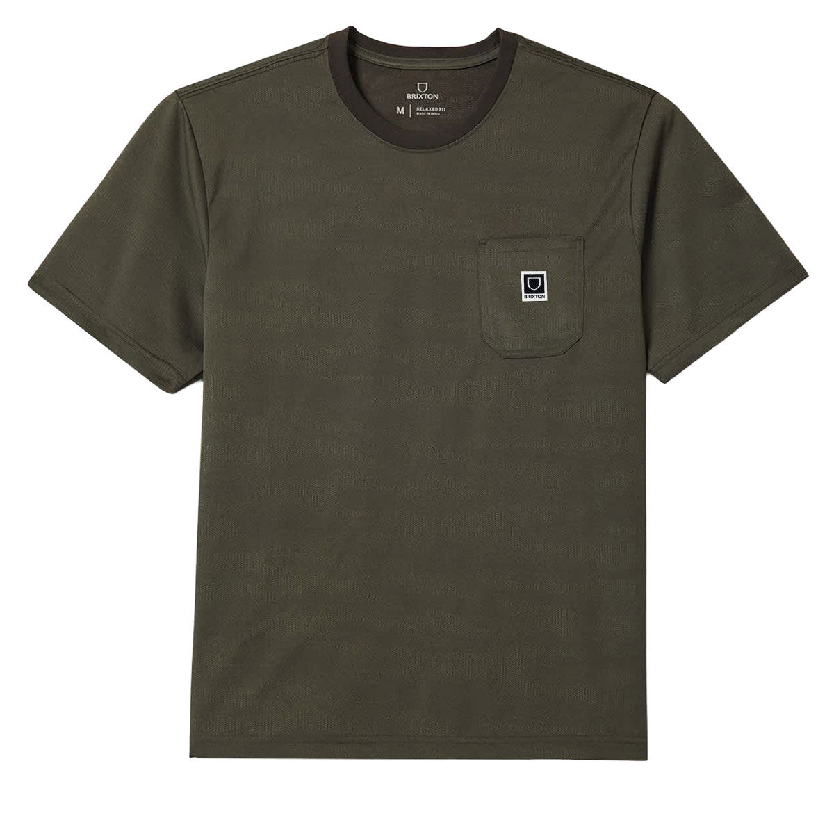 Brixton Journey Pocket T-Shirt - Olive Tiger Camo image 1