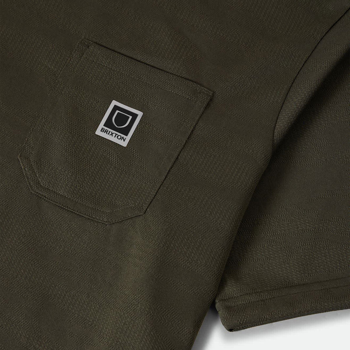 Brixton Journey Pocket T-Shirt - Olive Tiger Camo image 3